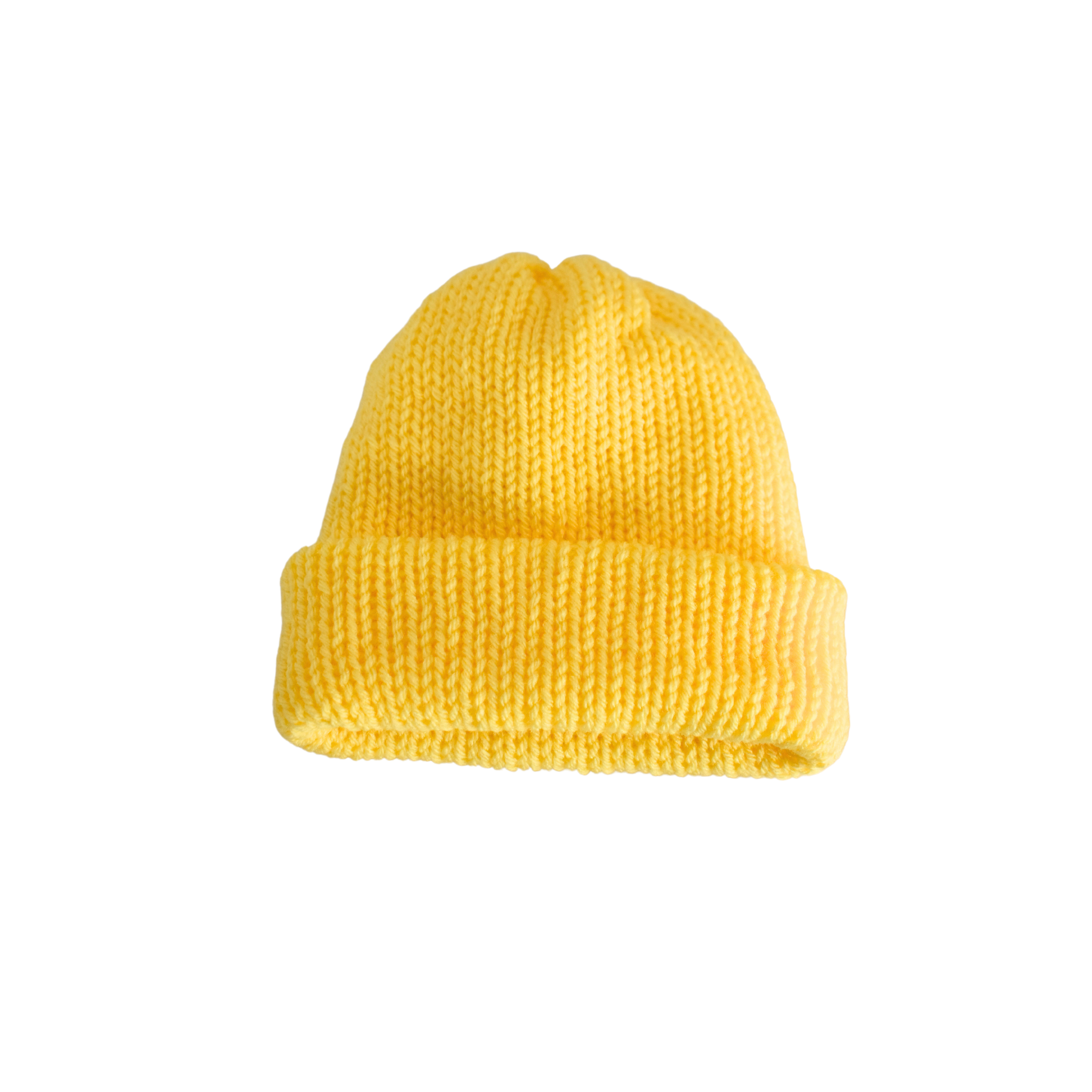 Lemon Winter Cabin Beanie Colorblock Hand Knit Beanie – Lemon main image 3